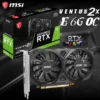 MSI GeForce RTX 3050 Ventus 2X E 6G OC With 6GB GDDR6, Dual Fans, 2304 Units CUDA , 1492MHz Boost, HDMI 2.1, DisplayPort, Ray Tracing, MSI Center & Afterburner, 96-Bit, PCIe 4.0 | BLACK