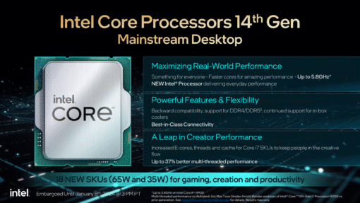 CPU Intel Core i7-14700F – Core i7 14th Gen Raptor Lake 20-Core (8P+12E) 28 threads , Up to 5.4 GHz Unlocked , 33MB Cache, LGA 1700 65W None Integrated Graphics Processor | TRAY - Image 3
