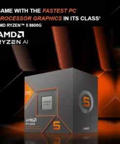 AMD Ryzen 5 8600G – Ryzen 5 8000-G Series 6-Core 4.3 GHz Socket AM5 65W AMD Radeon 760M Processor – AI Accelerators – AMD Wraith Stealth Cooler Included – 100-100001237BOX