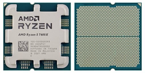 CPU AMD Ryzen 5 7600X – 6-Core 4.7 GHz – Socket AM5 – 105W Desktop Processor – 32MB L3 Cache – with AMD Radeon Graphics controller - Image 4