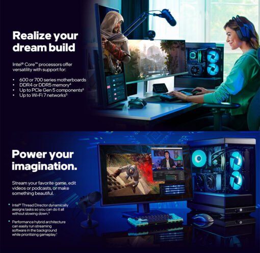 CPU Intel Core i7-14700KF – Raptor Lake Core i7 14th Gen 20-Core (8P+12E) LGA 1700 125W , Up to 5.6 GHz Unlocked, 33MB Cache , None Integrated Graphics Desktop Processor – Tray - Image 5